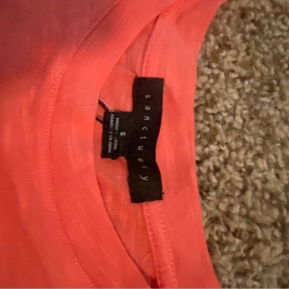 NWT Sanctuary Bridgerton Puff Sleeve Tee Coral in Sz S - Picture 8 of 13